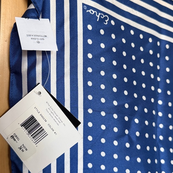 2 for $20 DOTTY SILK SQUARE Echo RED WHITE & BLUE - Picture 5 of 5